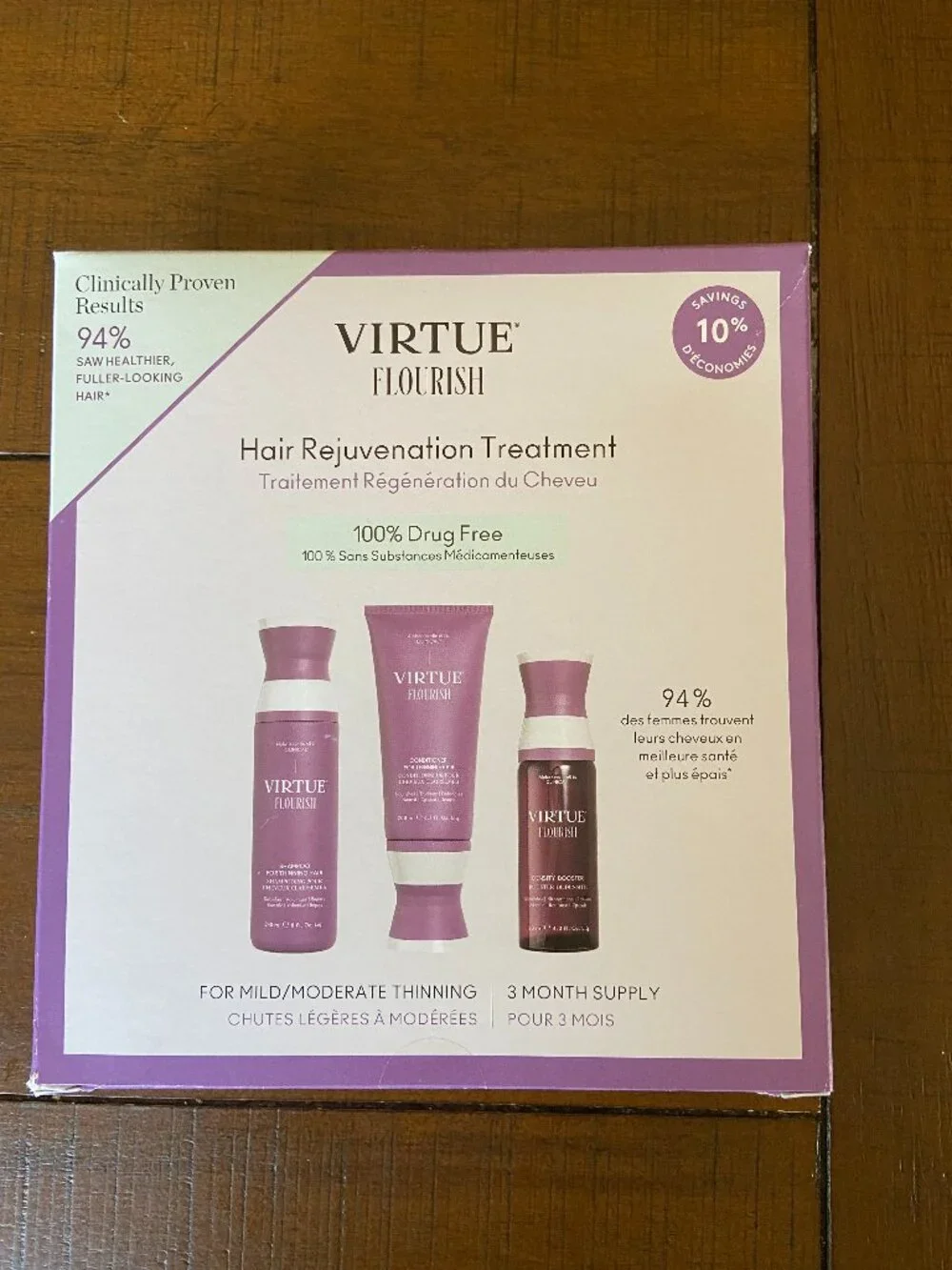 Virtue Flourish Hair Rejuvenation Treatment Kit 3-Month Supply